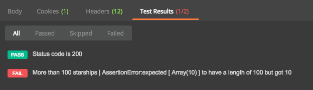 test automation results